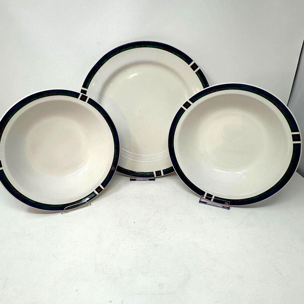 Pfaltzgraff Atalya Platter & 2 Serving Bowls Set Vintage Pat Farrell Perennials